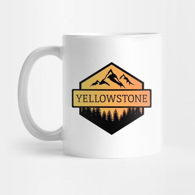 Yellowstone Montana Mountains and Trees by B & R Prints